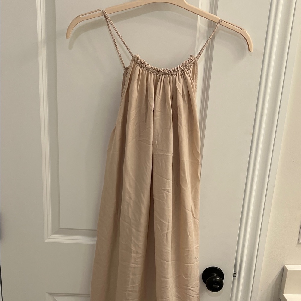 100% silk Unsubscribed maxi dress- beige